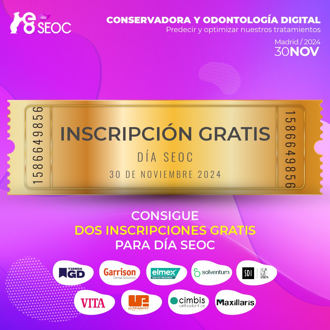 Da SEOC. Congreso Conservadora y Odontologa Digital: Predecir y Optimizar Nuestros Tratamientos.
Asunto: 🎁𝗦𝗢𝗥𝗧𝗘𝗢